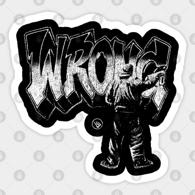 Wrong Graffiti Sticker by Wrongteeshirt